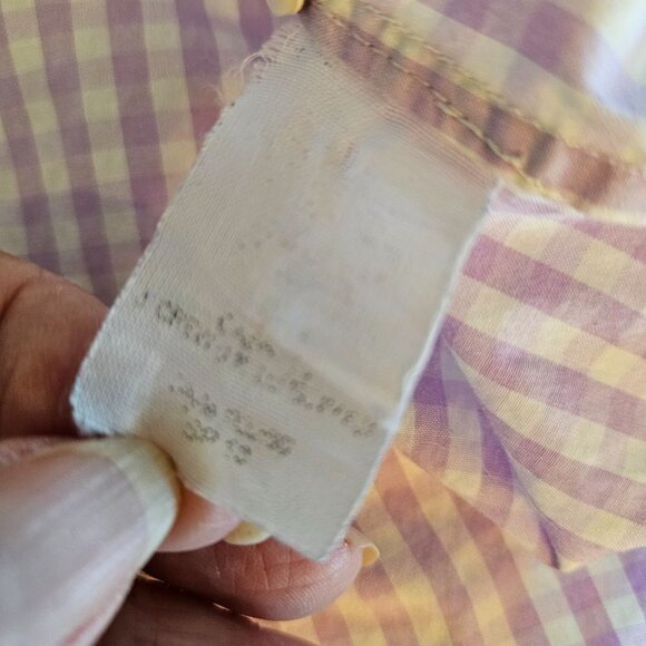 J. Crew Purple Mini Gingham Check Long Sleeve Stretch Perfect Shirt, Size Small - Picture 4 of 8